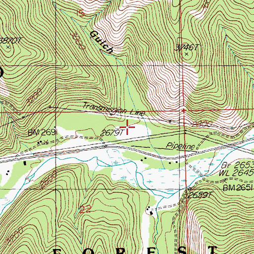 Topographic Map of Valentine Gulch, MT