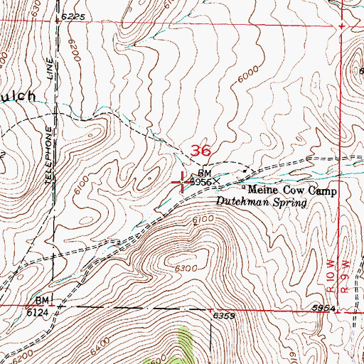 Topographic Map of Van Dyke Gulch, MT