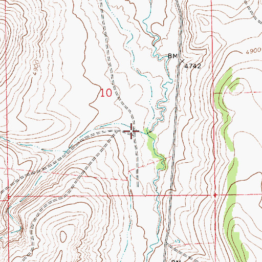 Topographic Map of Vann Coulee, MT