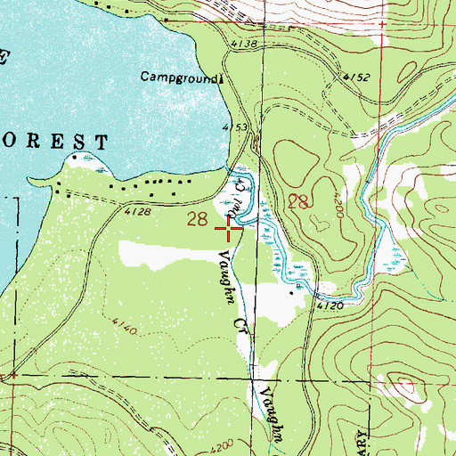 Topographic Map of Vaughn Creek, MT