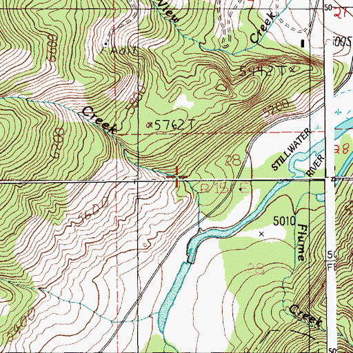 Topographic Map of Verdigris Creek, MT