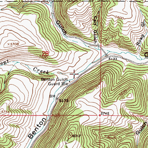 Topographic Map of Vermont Creek, MT