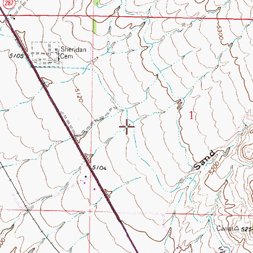 Topographic Map of Vigilante Canal, MT