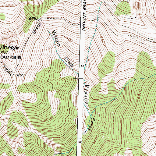 Topographic Map of Vinegar Creek, MT