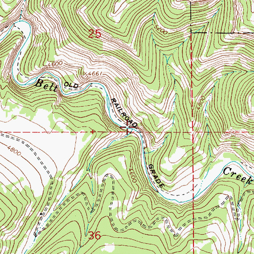 Topographic Map of Virgin Creek, MT
