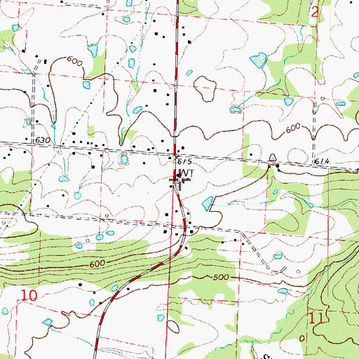 Topographic Map of Faith Missionary Baptist Church, AR