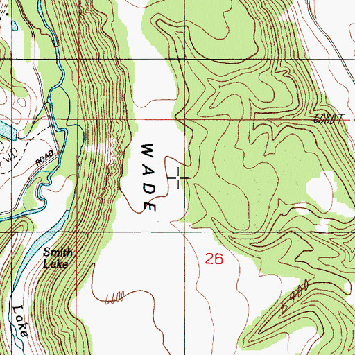 Topographic Map of Wade Lake Bench, MT