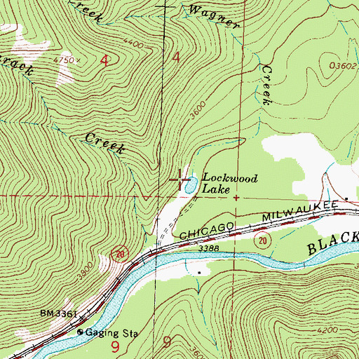 Topographic Map of Wagner Creek, MT