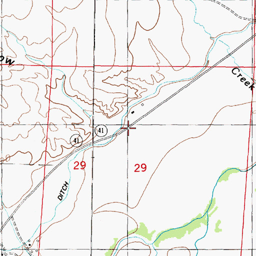 Topographic Map of Wagon Wheel Ranch, MT