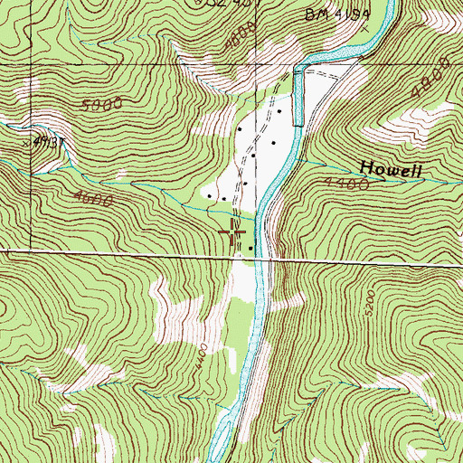 Topographic Map of Wahlquist Creek, MT