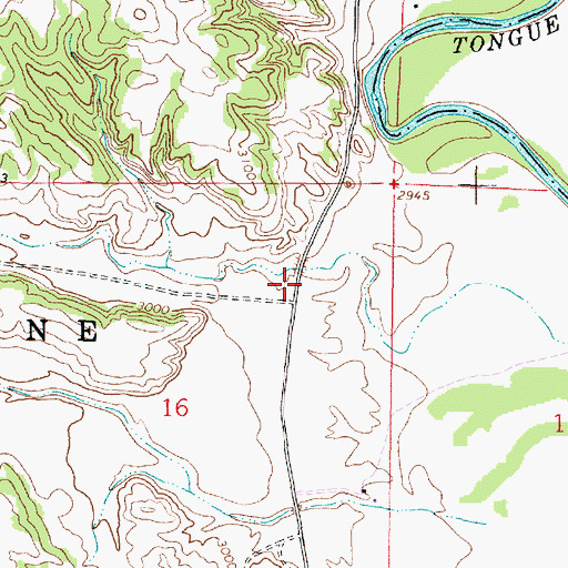 Topographic Map of Walking Horse Coulee, MT