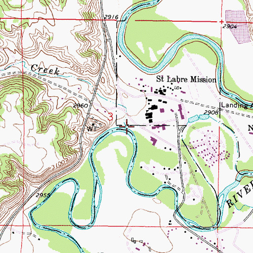 Topographic Map of Walking Horse Creek, MT
