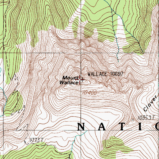 Topographic Map of Mount Wallace, MT