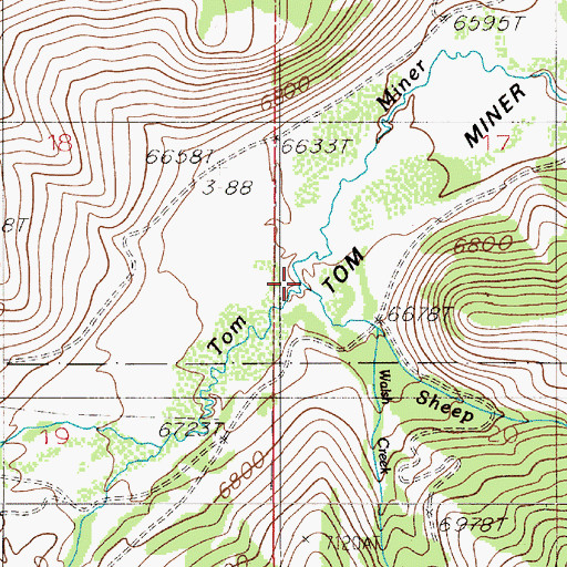 Topographic Map of Walsh Creek, MT