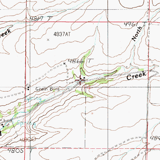Topographic Map of Walter Ranch, MT