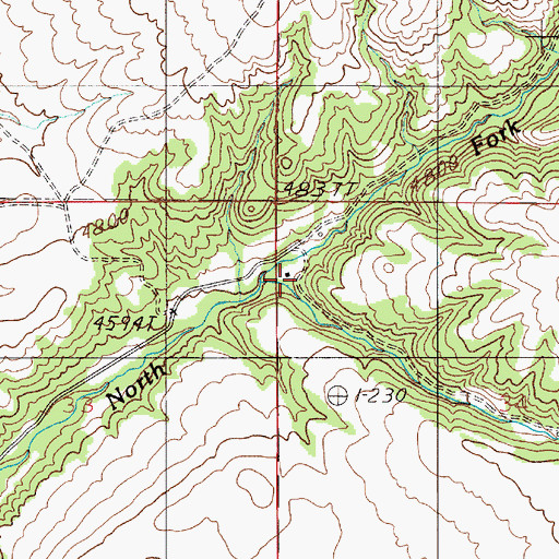 Topographic Map of Walters Ranch, MT