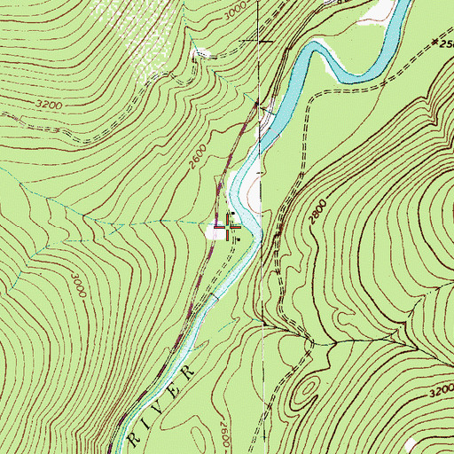 Topographic Map of Wampoo Creek, MT