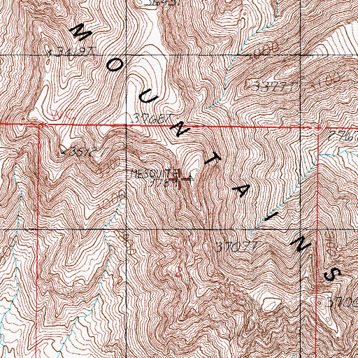 Topographic Map of Mesquite Mountains, AZ