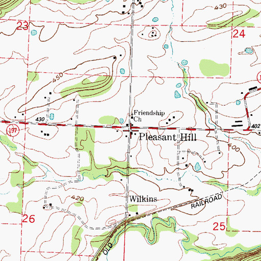 Topographic Map of Missionary Baptist Church, AR