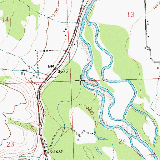 Topographic Map of Gold Creek, MT