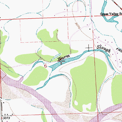 Topographic Map of Warm Slough, MT