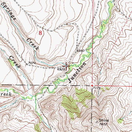 Topographic Map of Warm Springs Creek, MT