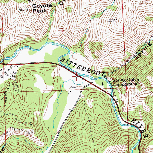 Topographic Map of Warm Springs Creek, MT