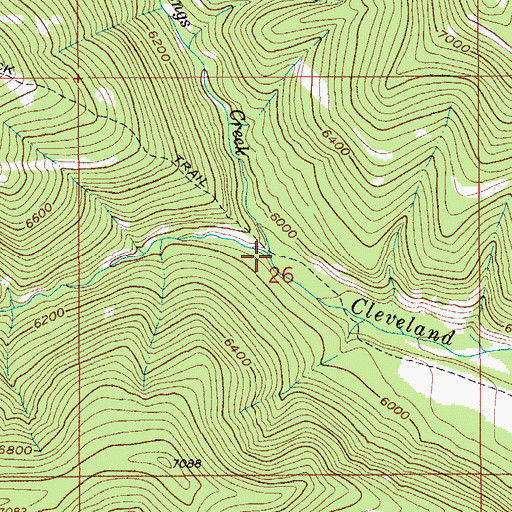 Topographic Map of Warm Springs Creek, MT