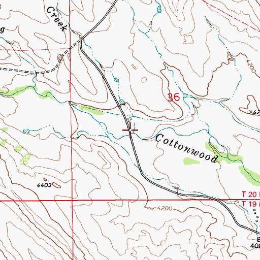 Topographic Map of Warren Creek, MT