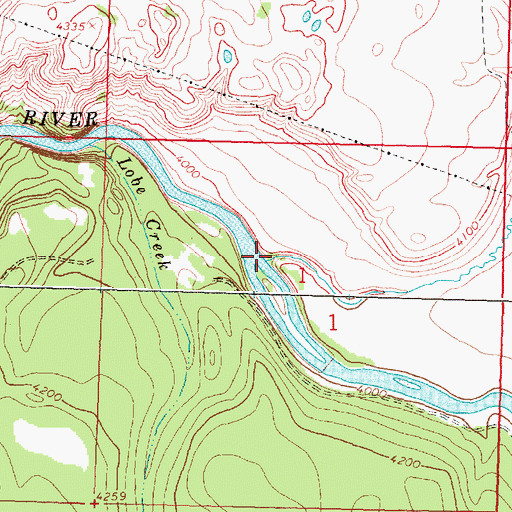 Topographic Map of Warren Creek, MT