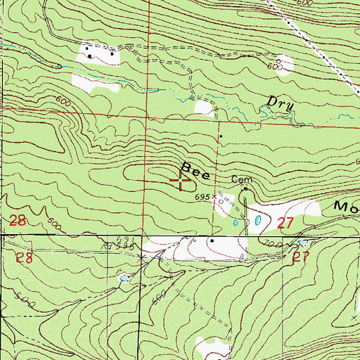 Topographic Map of Infant Cemetery, AR