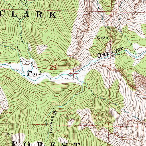 Topographic Map of Washout Creek, MT