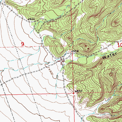 Topographic Map of Water Canyon, MT