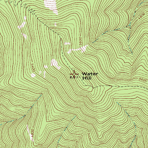 Topographic Map of Water Hill, MT