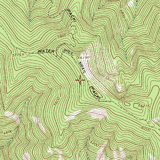 Topographic Map of Water Hill Trail, MT