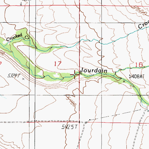 Topographic Map of Watkins Creek, MT