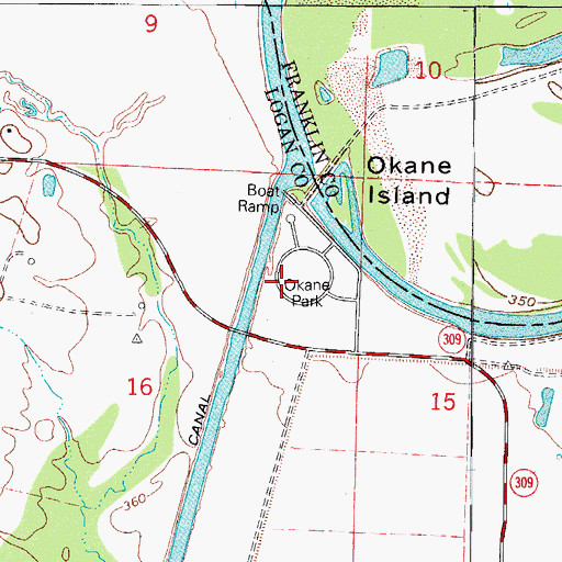 Topographic Map of O'Kane Park, AR