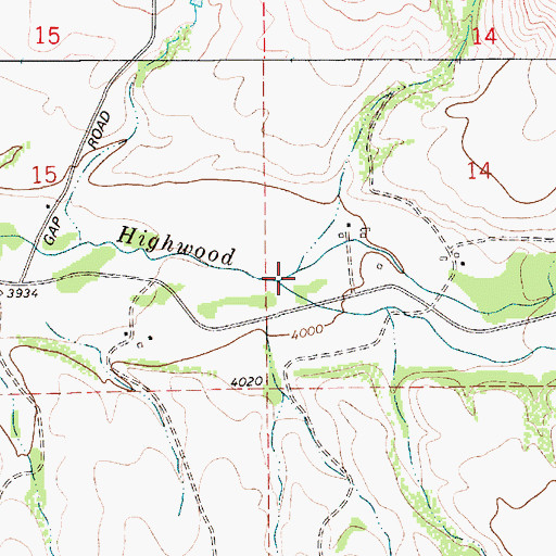 Topographic Map of Watkins Creek, MT