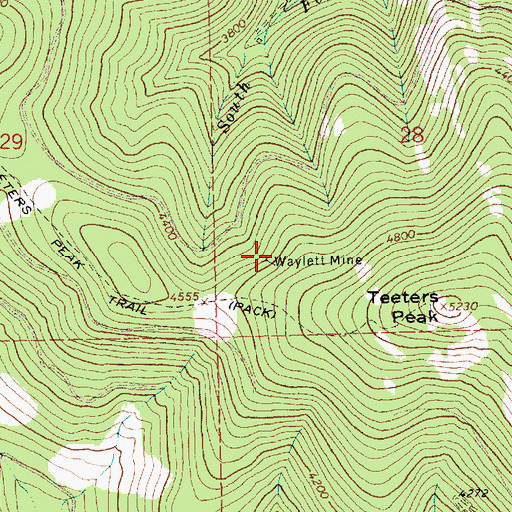 Topographic Map of Waylett Mine, MT