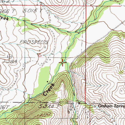 Topographic Map of Weasel Creek, MT