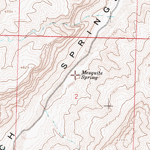Topographic Map of Mesquite Spring, AZ