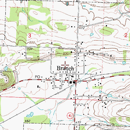 Topographic Map of First United Methodist Church, AR