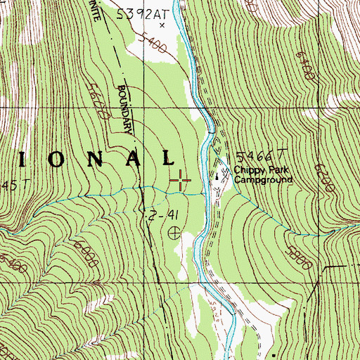 Topographic Map of West Chippy Creek, MT