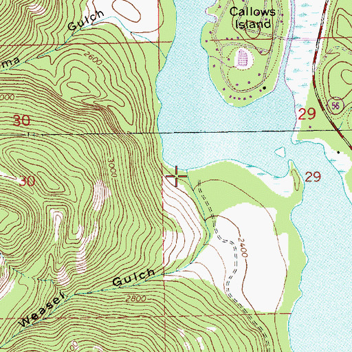 Topographic Map of Weasel Gulch, MT