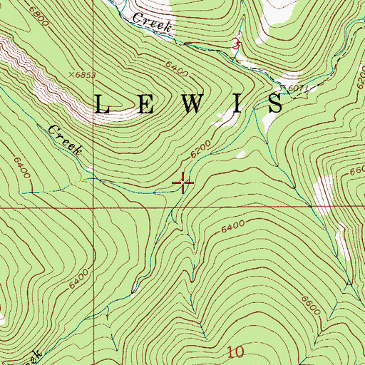 Topographic Map of Weatherwax Creek, MT