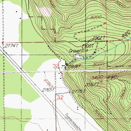 Topographic Map of Weber Gulch, MT