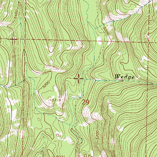 Topographic Map of Wedge Creek, MT