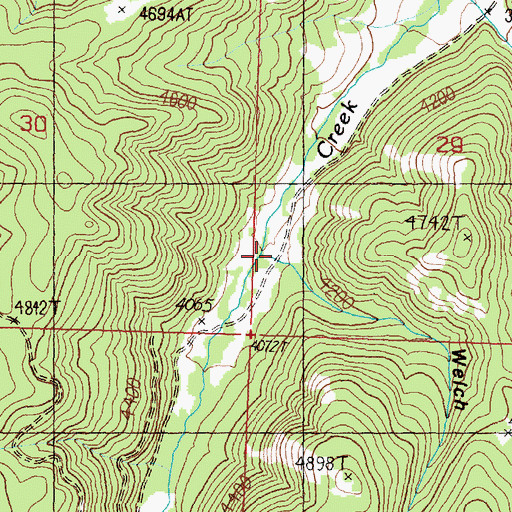 Topographic Map of Welch Gulch, MT