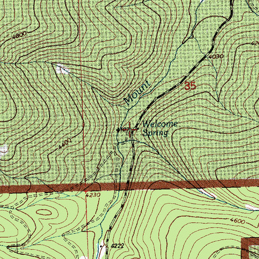 Topographic Map of Welcome Spring, MT
