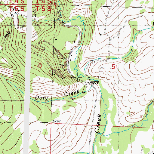 Topographic Map of Wellman Creek, MT